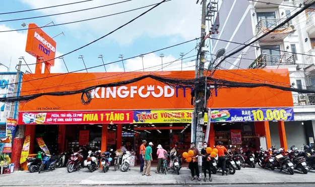 Mặt tiền siêu thị mini King Food tại 195 Thống Nhất, Gò Vấp