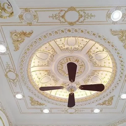 Mẫu phào chỉ thạch cao cổ điển cho trần phòng khách