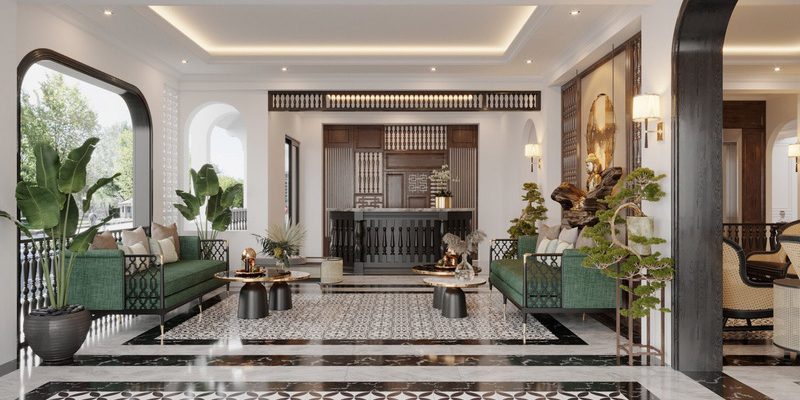 Thi Công Nội Thất Khách Sạn khu vực lễ tân