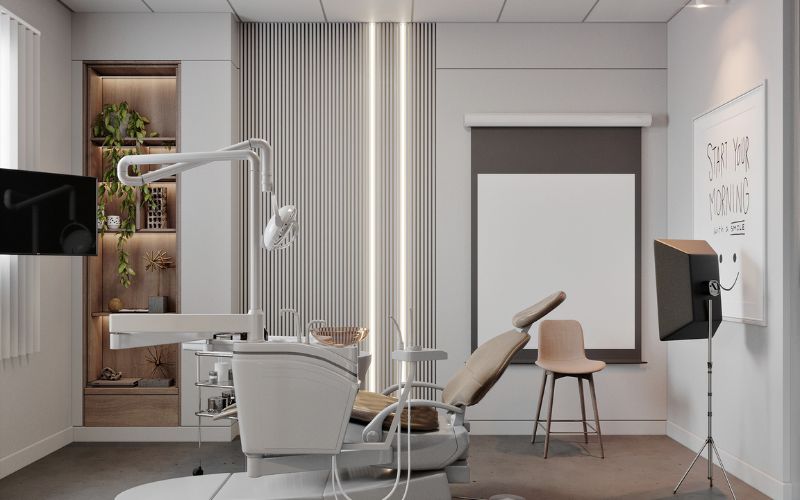 thi công phòng khám răng với thiết bị hiện đại