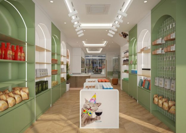 thiết kế thi công pet shop hiện đại