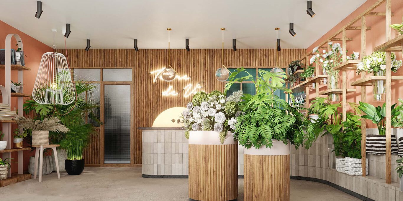 thiết kế thi công shop hoa tươi đẹp