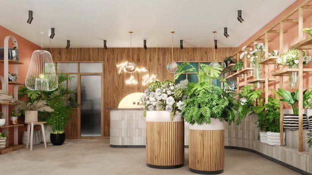 thiết kế thi công shop hoa tươi đẹp