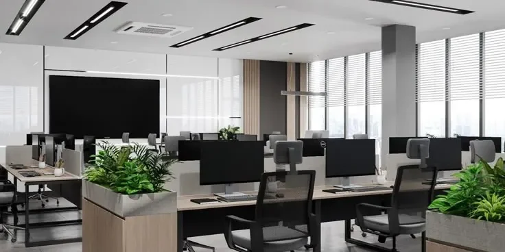 mẫu thiết kế nội thất văn phòng làm việc đẹp, đầy đủ công năng
