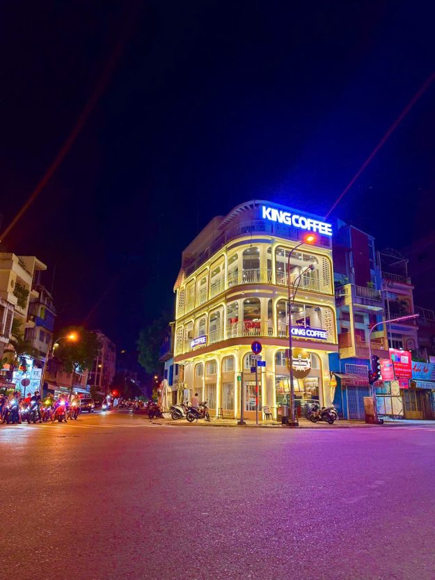 công trình quán cà phê king coffee trần phú hoàn thiện do khaifu thi công