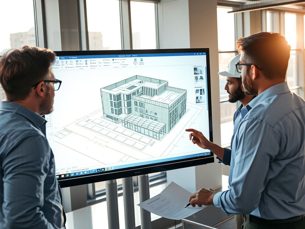 Mô hình BIM 3D trực quan giúp đội ngũ dự án quản lý và phối hợp công việc hiệu quả, minh họa cho ứng dụng BIM trong quản lý dự án xây dựng. Mô hình BIM 3D trực quan giúp đội ngũ dự án quản lý và phối hợp công việc hiệu quả, minh họa cho ứng dụng BIM trong quản lý dự án xây dựng.